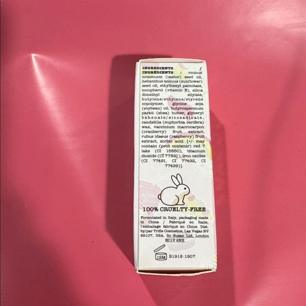 Jelly Juice tint lip glow gloss NEW vegan Trifle cosmetics redcurrant sealed